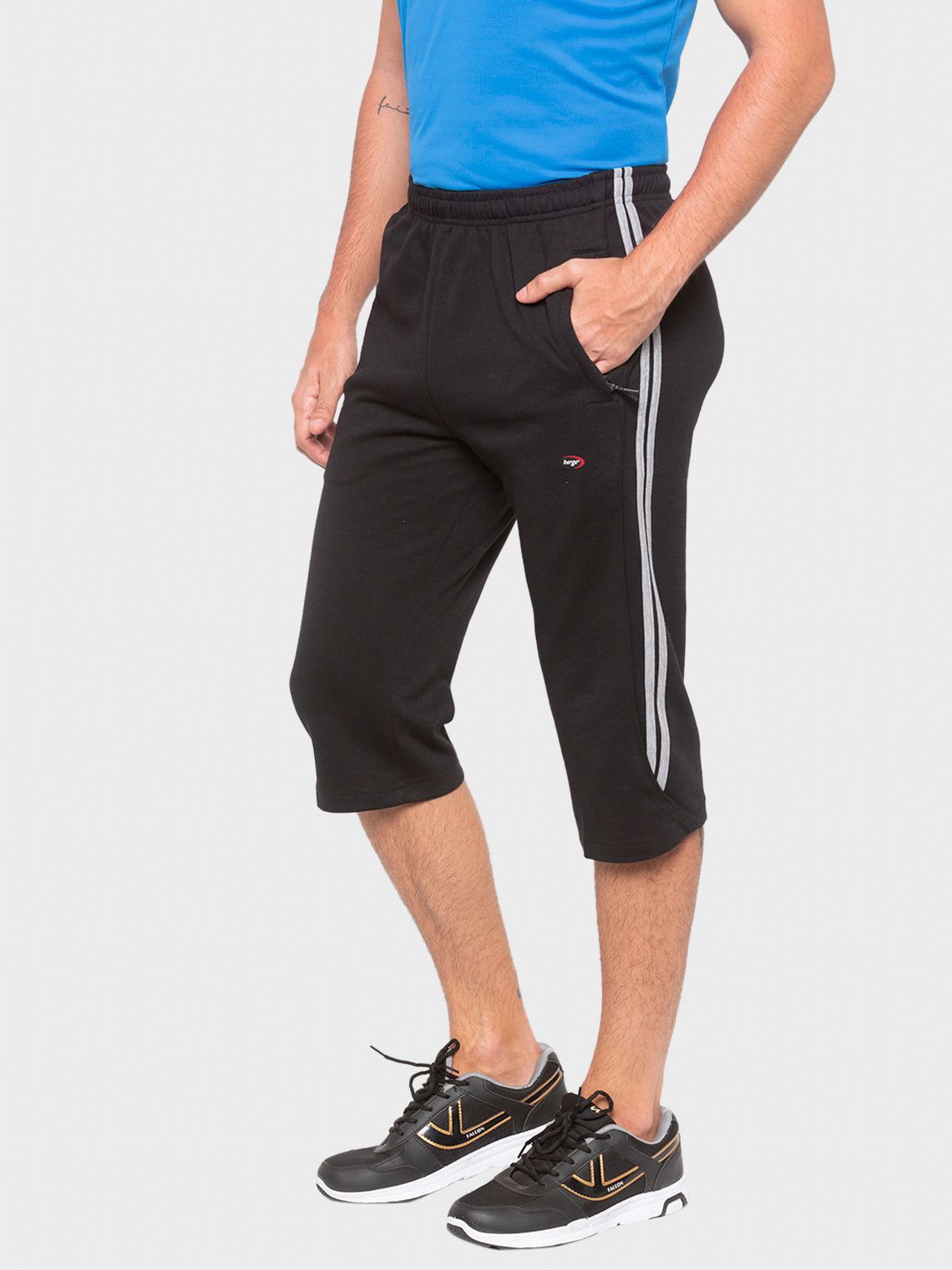 mens instadry black three fourth