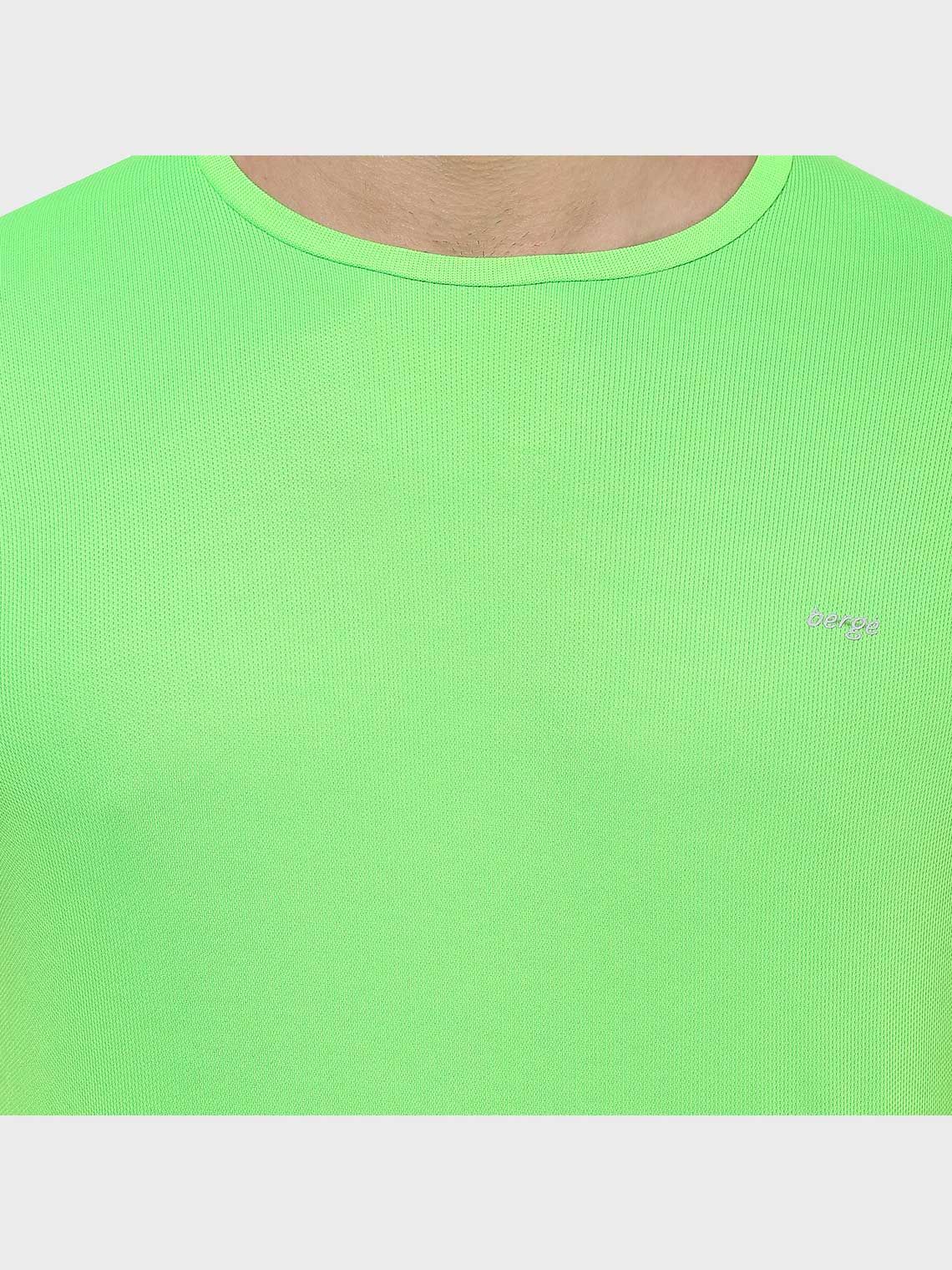 Men Solid Round Neck Polyester T-shirt - Image 5
