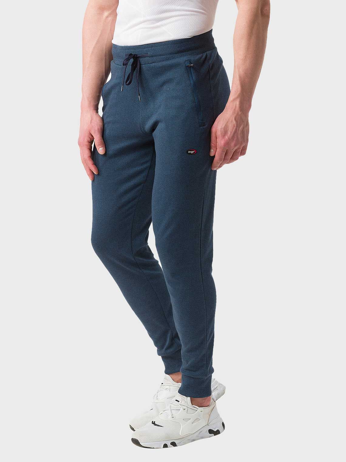 mens teal melange joggers