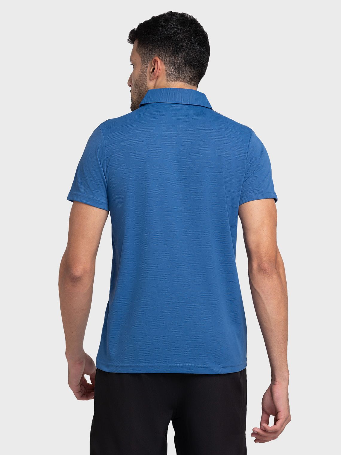 Men Jacquard Collar Camo T-shirt - Image 3