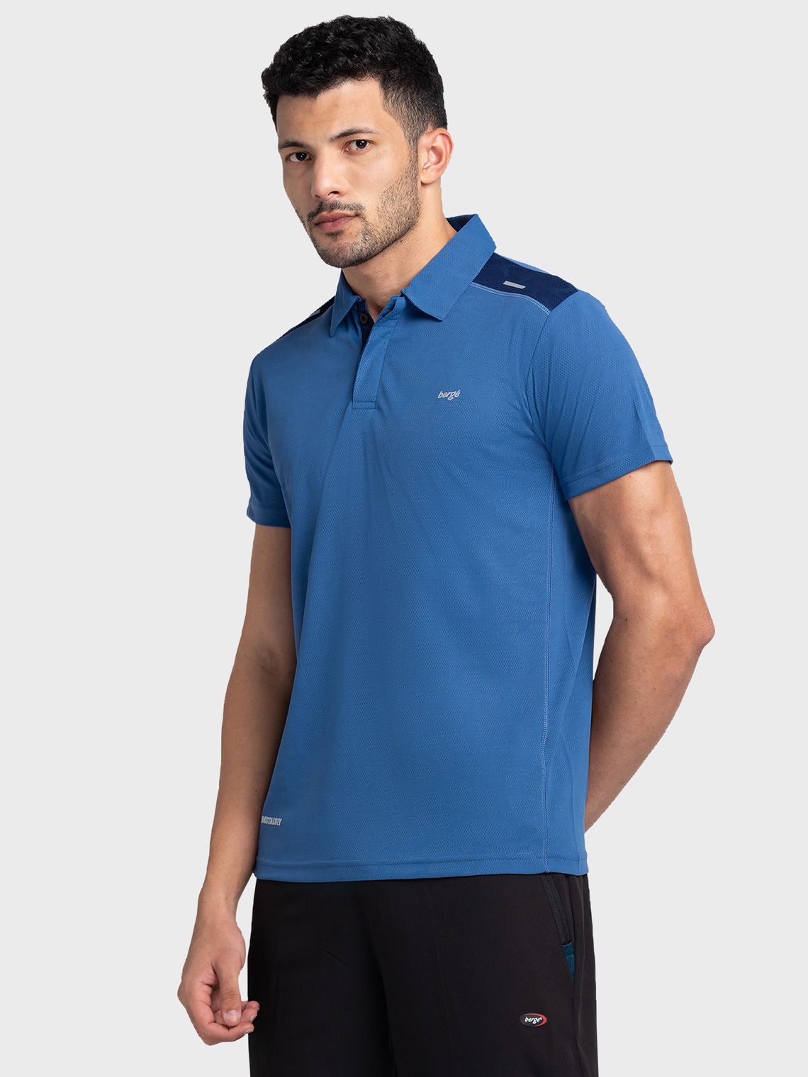 Men Jacquard Collar Camo T-shirt - Image 4