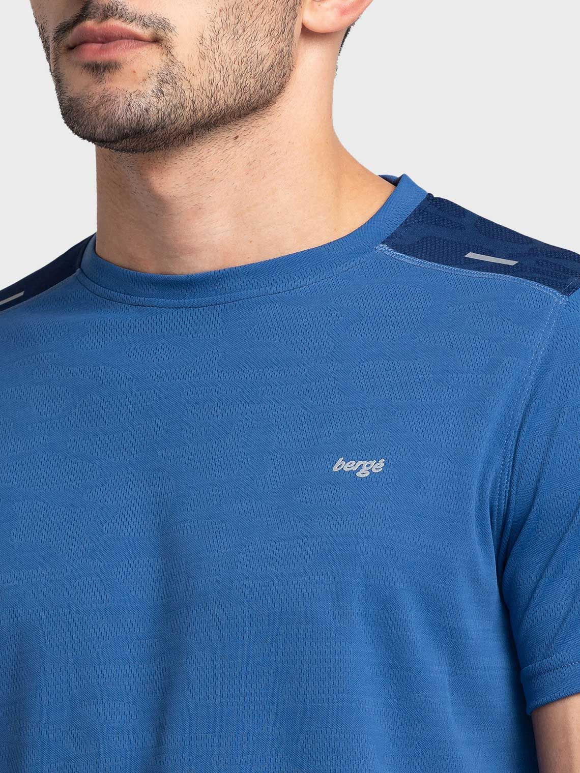 Men Round Neck Jacquard Camo T- shirt - Image 5