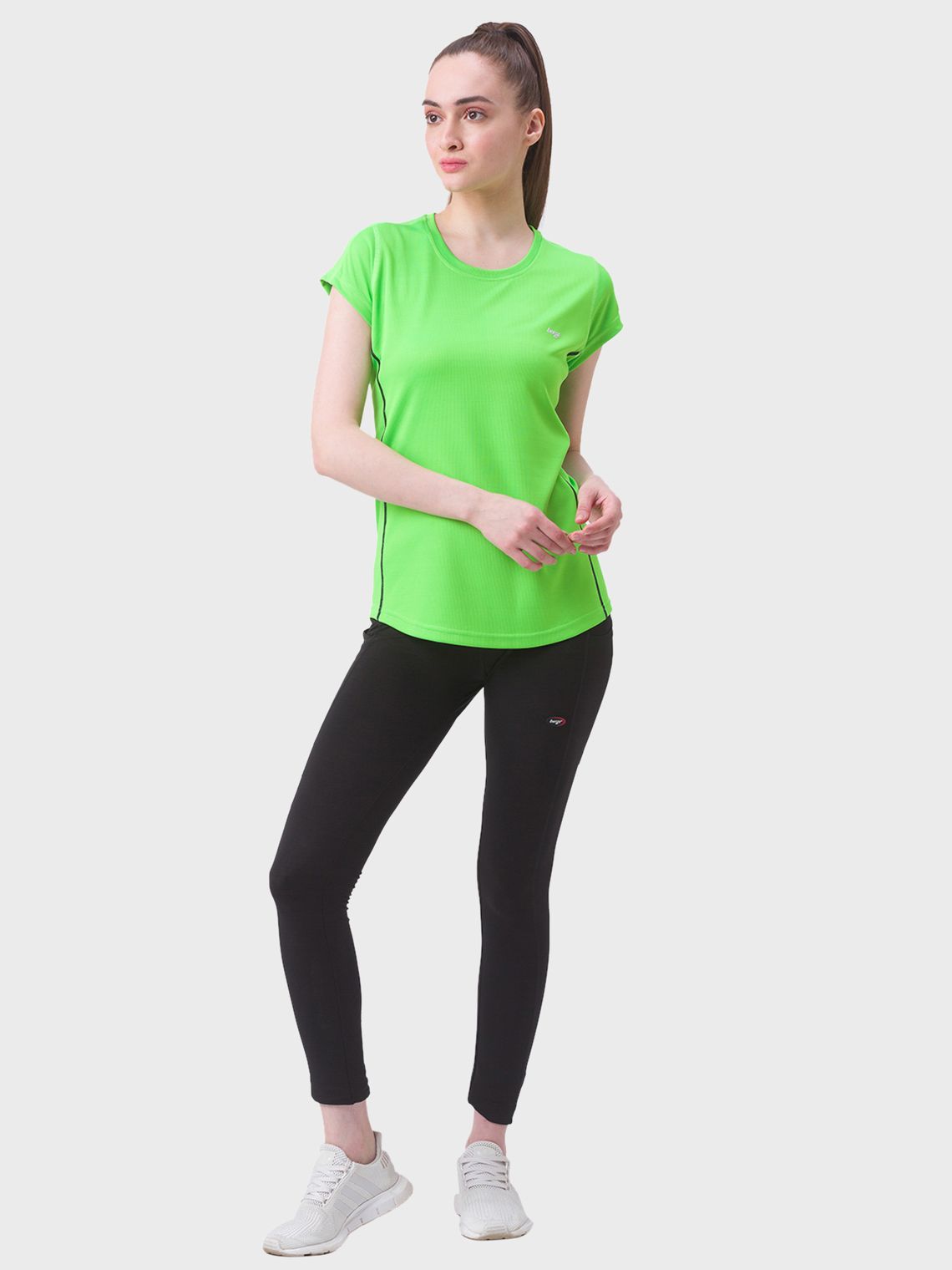 Women Round Neck Yoga Slimfit T-shirt - Image 2