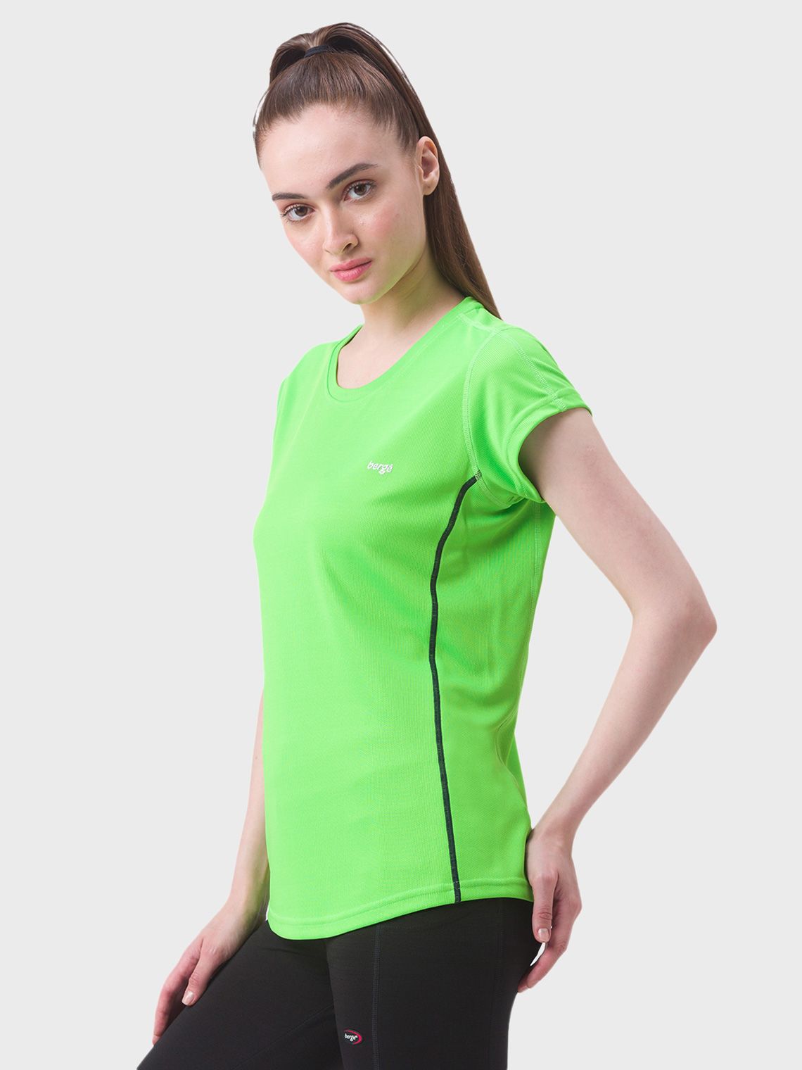 Women Round Neck Yoga Slimfit T-shirt - Image 4