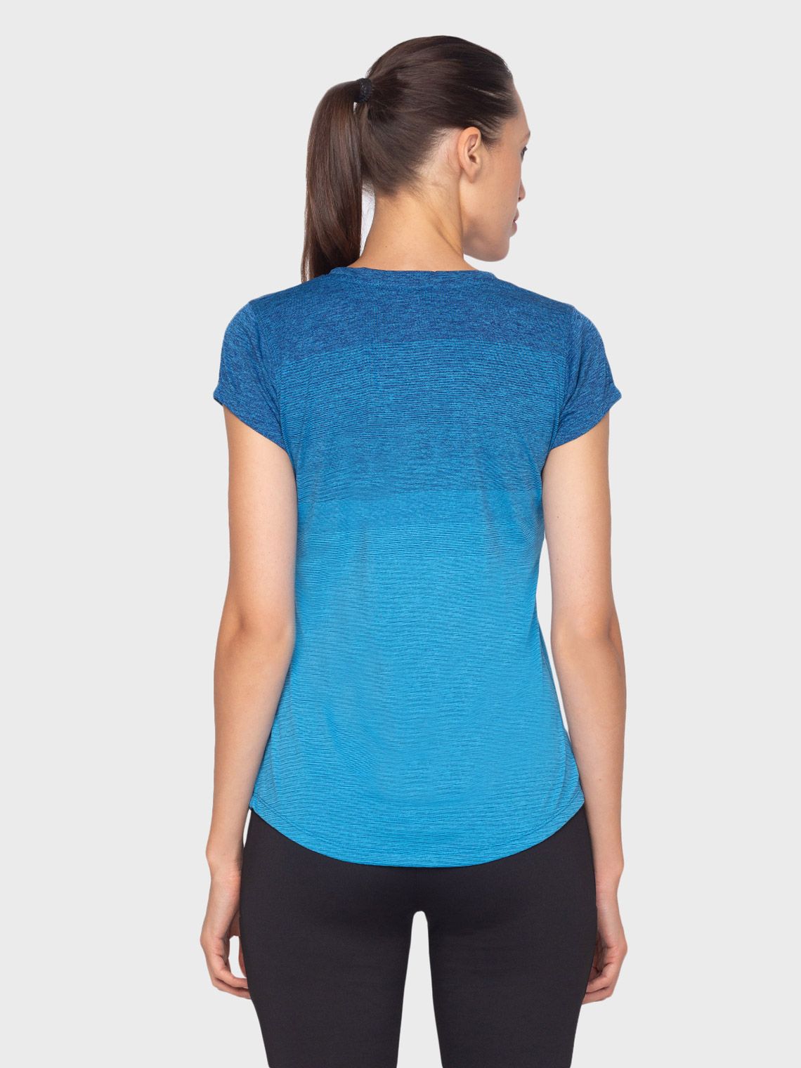 Women Short Sleeve Casual Ombre T-Shirt - Image 3