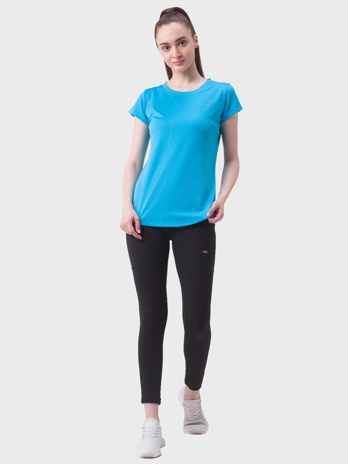 Women Self Design Round Neck Slim Fit T-shirt - Image 2