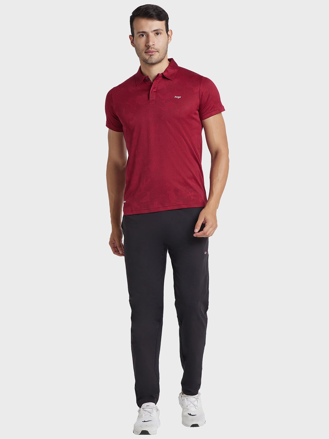 Men Jacquard Collar Camo T-shirt - Image 2