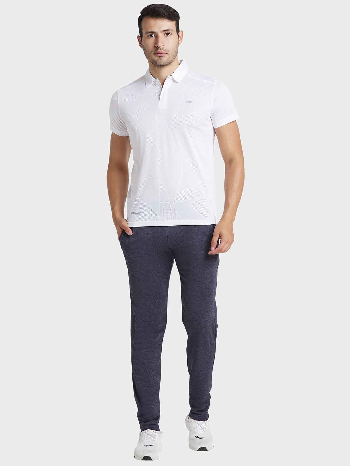 Men Ultra Slim Fit Instadry® Melange Track Pant with 4 Pockets - Image 5