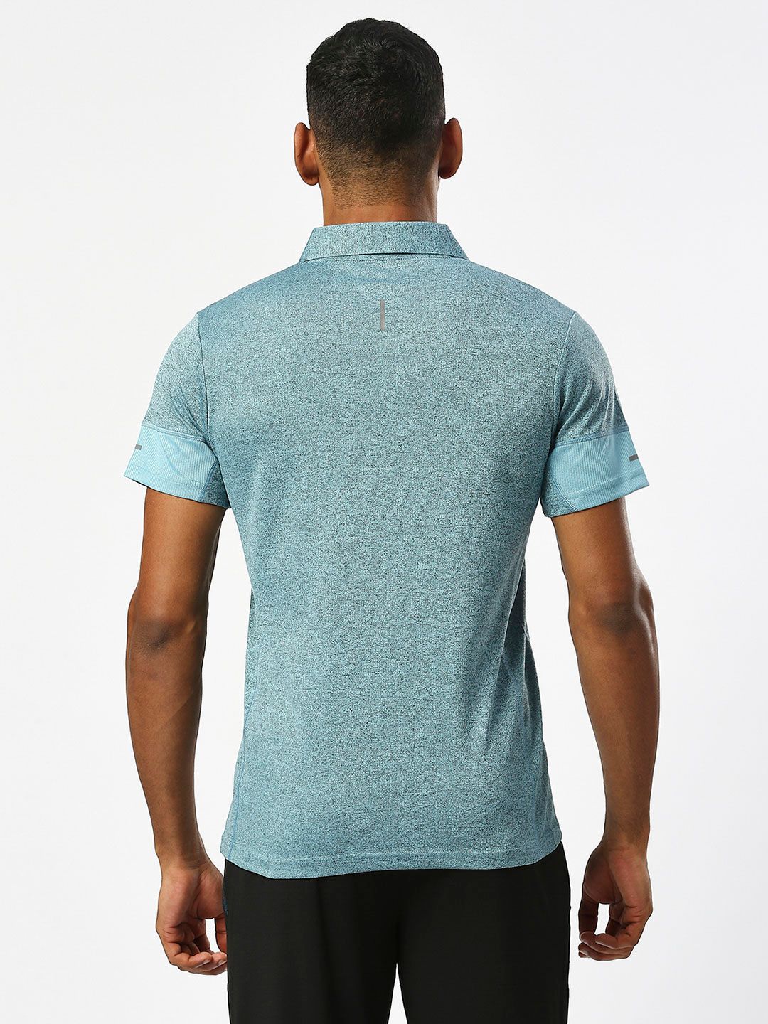 Men Collar Advance Melange T-shirt - Image 4