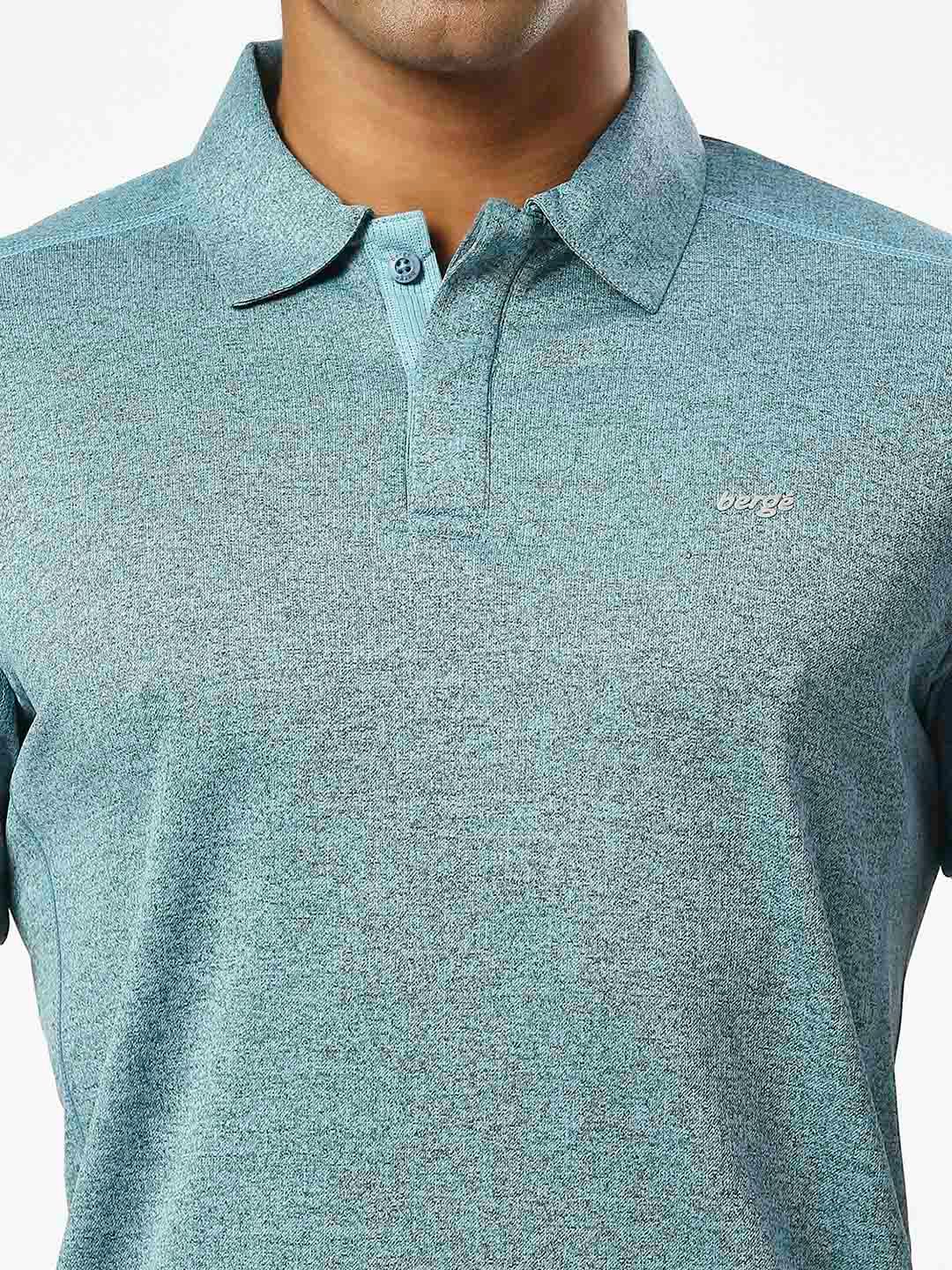 Men Collar Advance Melange T-shirt - Image 7