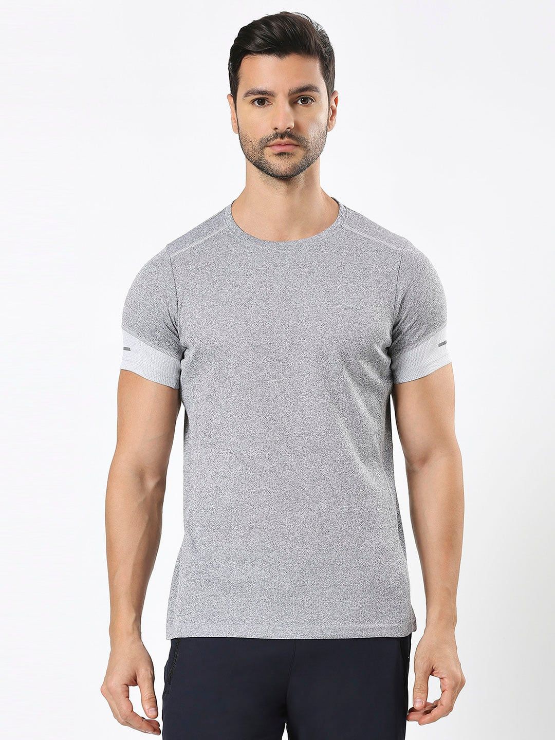 Men Instadry Round Neck Advance Melange T-shirt
