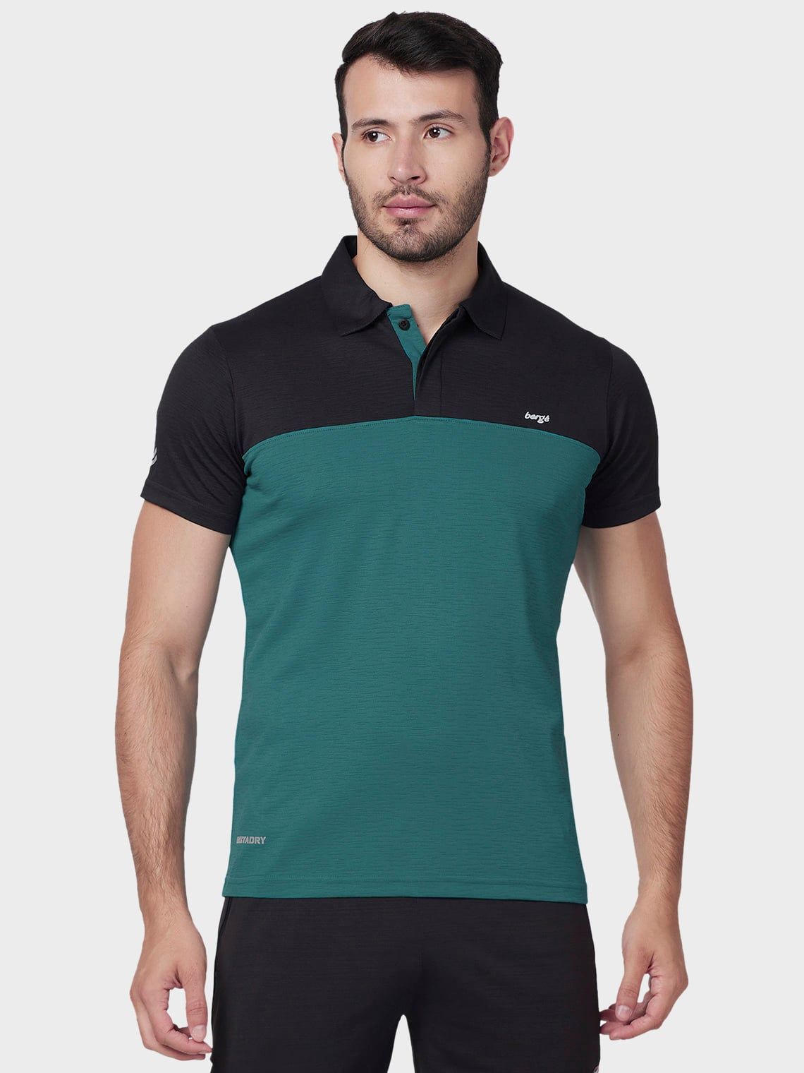 Men Collar Instadry Color-Block T-shirt