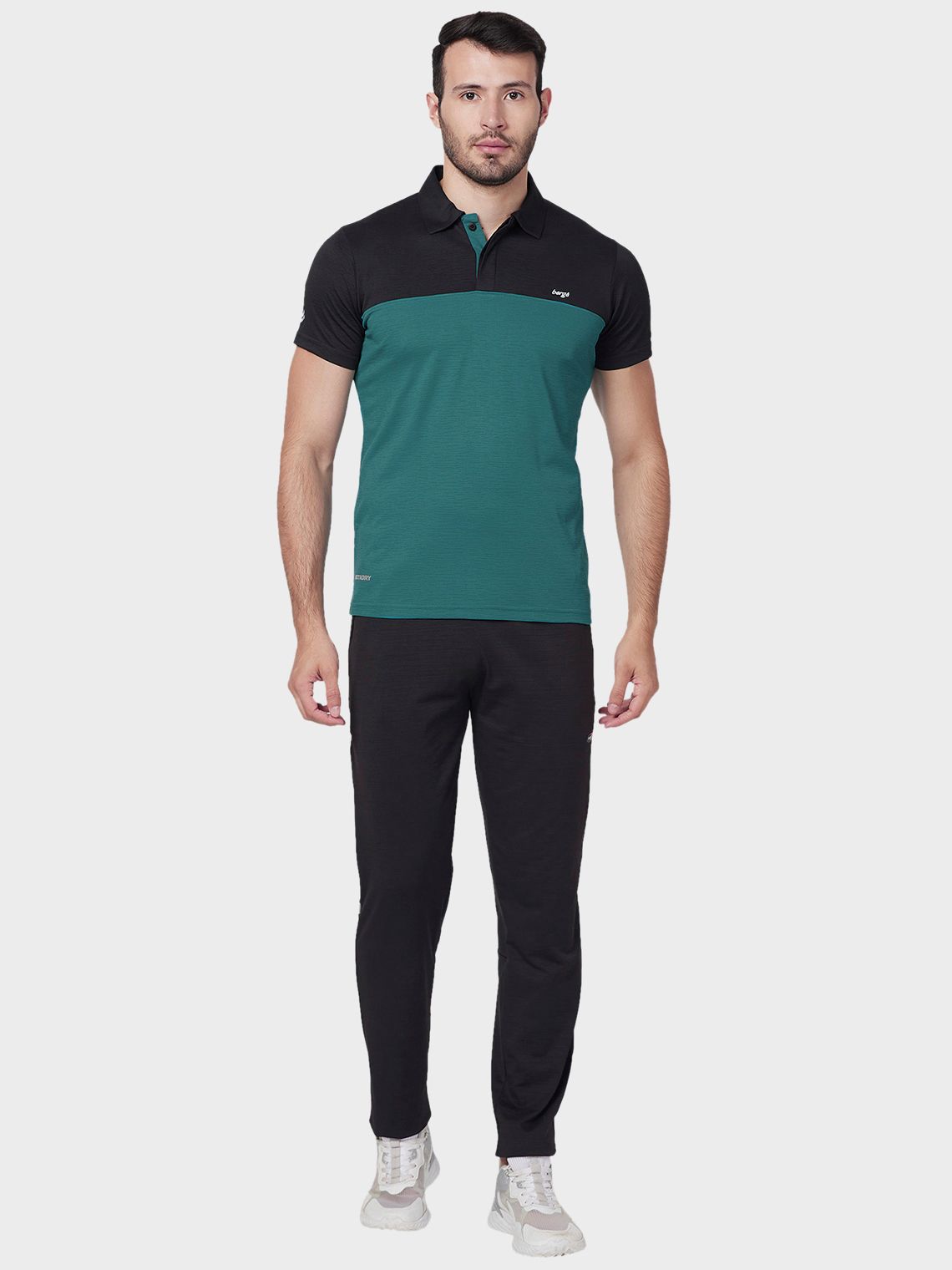 Men Collar Instadry Color-Block T-shirt - Image 5