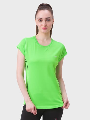 neon green sports t shirt for women