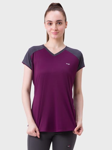 Women Colour Blocked Round Neck T-shirt