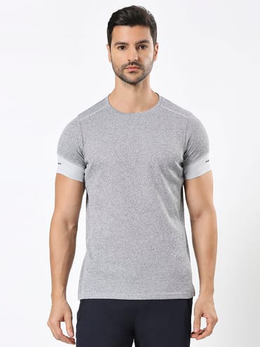 Men Instadry Round Neck Advance Melange T-shirt