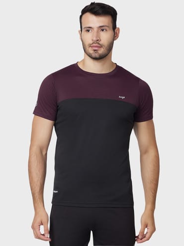 Men Instadry Round Neck Color-Block T-shirt