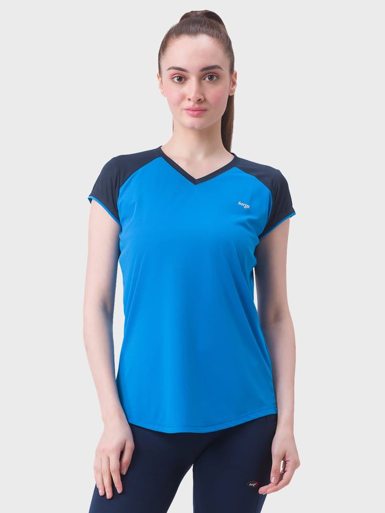 ice blue sports t-shirt for women