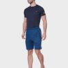 teal melange shorts for men