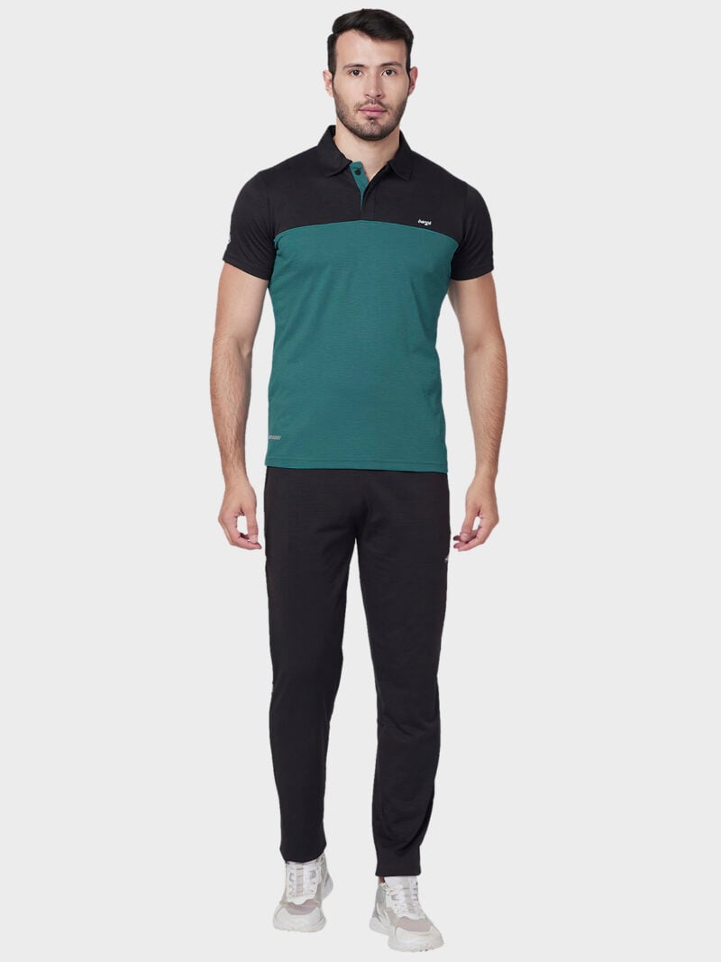 Men Collar Instadry Color-Block T-shirt - Image 5