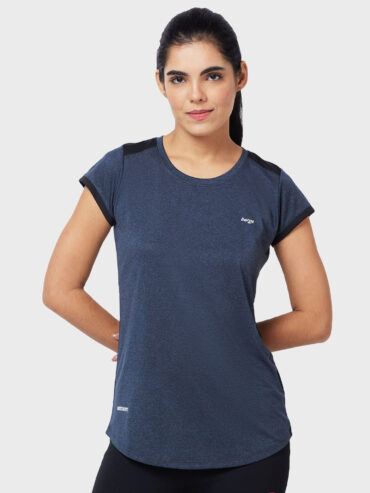 Women Round Neck Workout Slimfit T-shirt